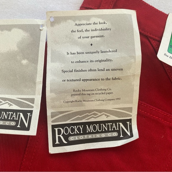 Vintage Rocky Mountain Clothing Co Red Jeans size 32 - Picture 10 of 15